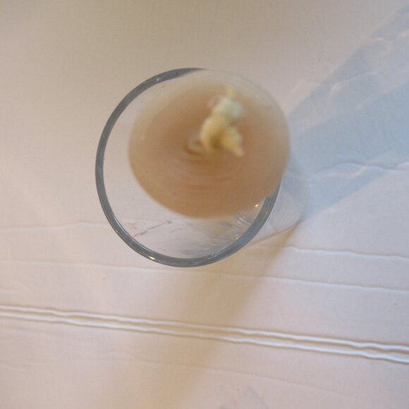 8" Flat sheet Bees Wax Candle. Champagne, w/ Silver Stars, Organic - Picture 2 of 4